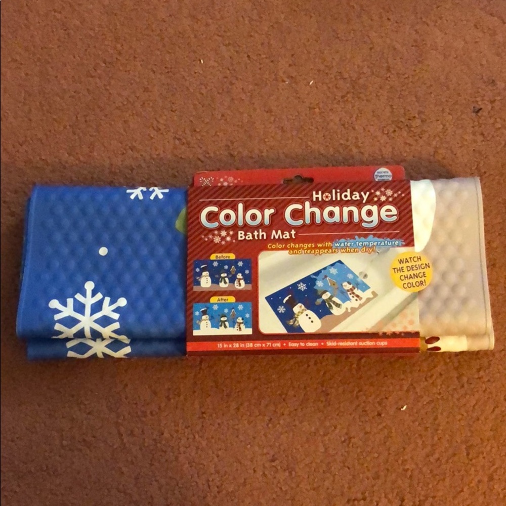 Snowman Color Change Bath Mat